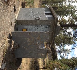 Shooters vandalized this outhouse at Hog Canyon Lake boat launch managed by BLM. (George Barlow)