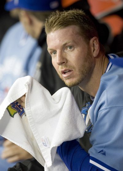 Blue Jays starter Roy Halladay wiped up the Mariners with a seven-hit, 5-0 shutout. (Associated Press / The Spokesman-Review)