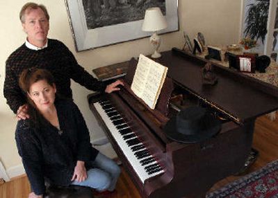 
Rob and Amy Kincaid, pictured at their home in Sandpoint, run Flat Hat Productions, a musical and theater company. 
 (Kathy Plonka / The Spokesman-Review)
