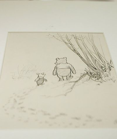 Original Pooh drawings sold for 2 million dollars this week.  (Luke Macgregor / Reuter's)