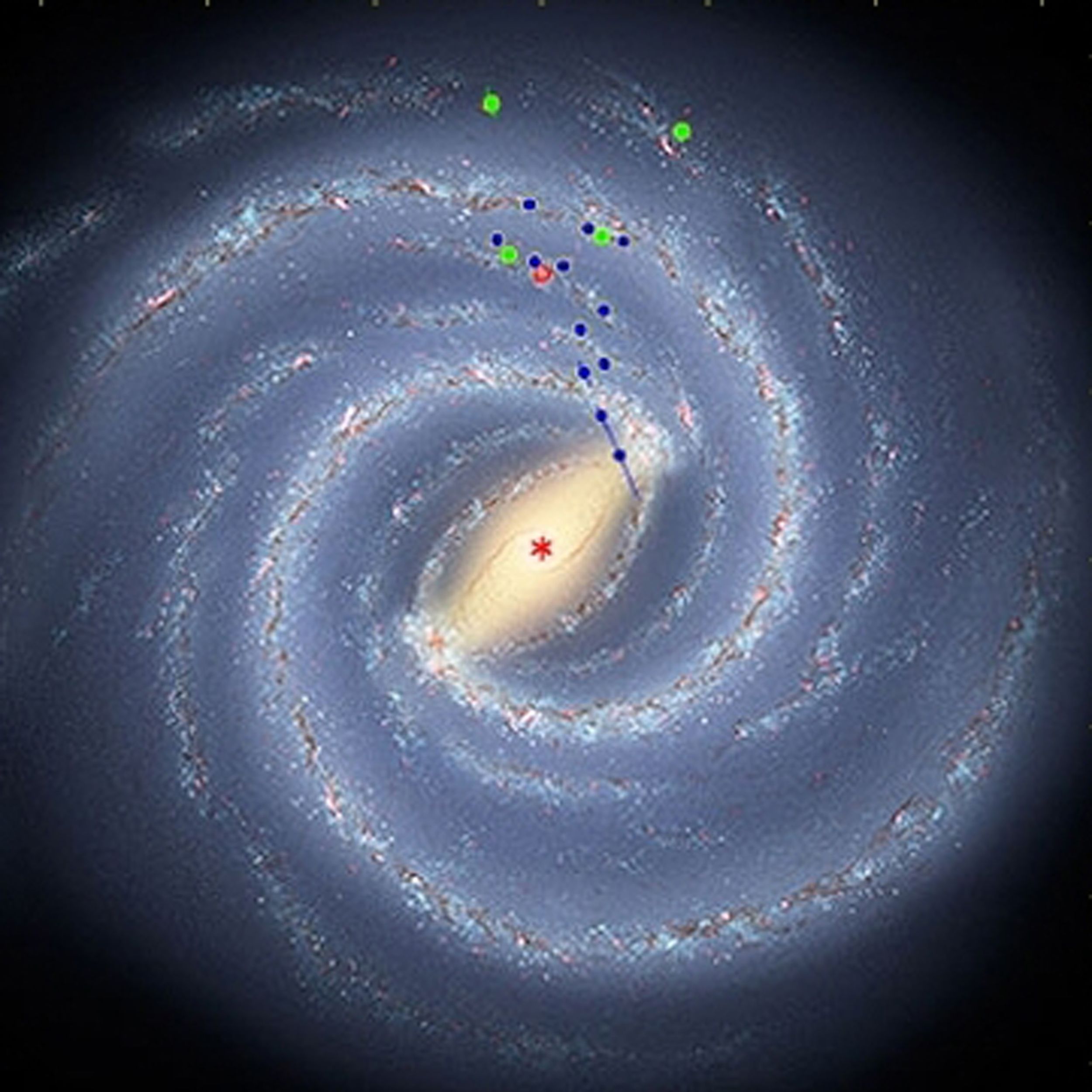 harvard center of milky way galaxy from earth