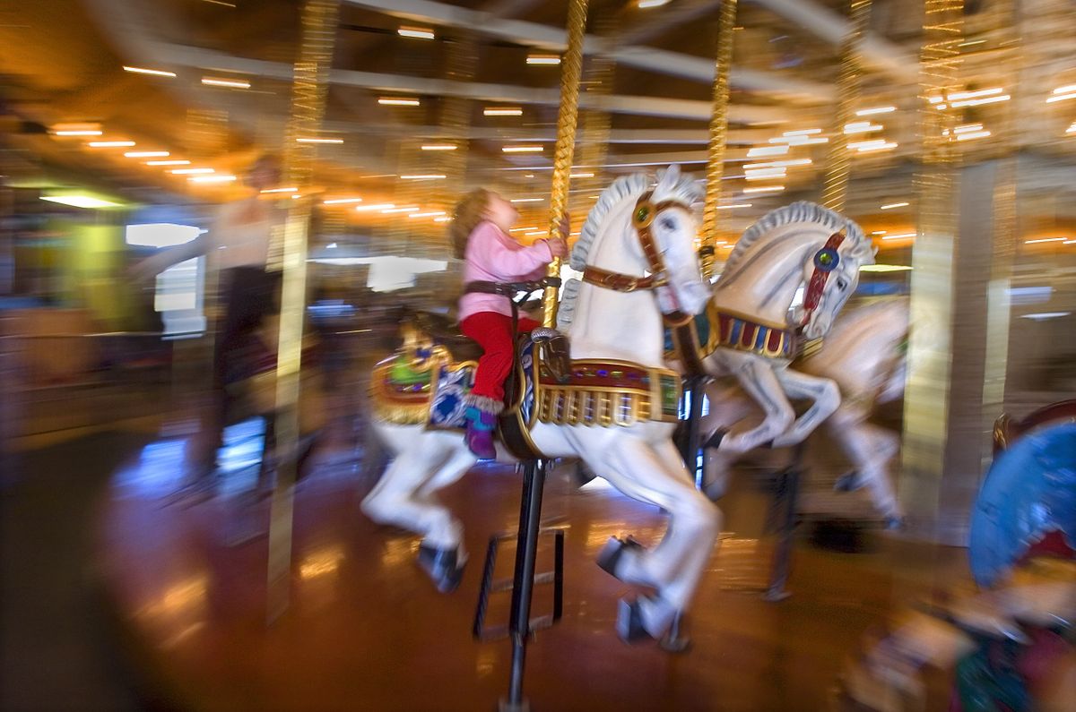 Refurbished in 1975, the 100-year-old Looff Carrousel remains the centerpiece of Riverfront Park.  (File / The Spokesman-Review)