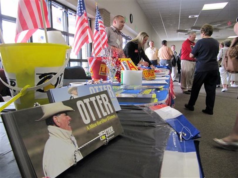 Delegates gather at the Idaho Republican Party Convention in Idaho Falls on Saturday, June 26, 2010. Republicans from across Idaho attended the biennial event where the state's dominant party sets its compass for the next two years.  (Jessie Bonner / AP Photo)