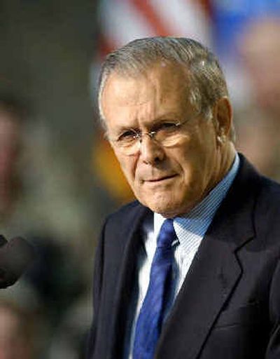 
Defense Secretary Donald Rumsfeld is shown in this December 2004 file photo. 
 (Associated Press / The Spokesman-Review)