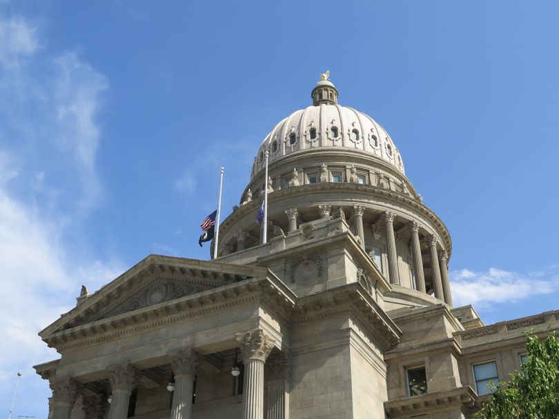Flags are flying at half-staff today at the Idaho State Capitol in memory of the late Cecil Andrus, Idaho's longest-serving governor, elected four times, and former U.S. secretary of the interior. (Betsy Z. Russell)