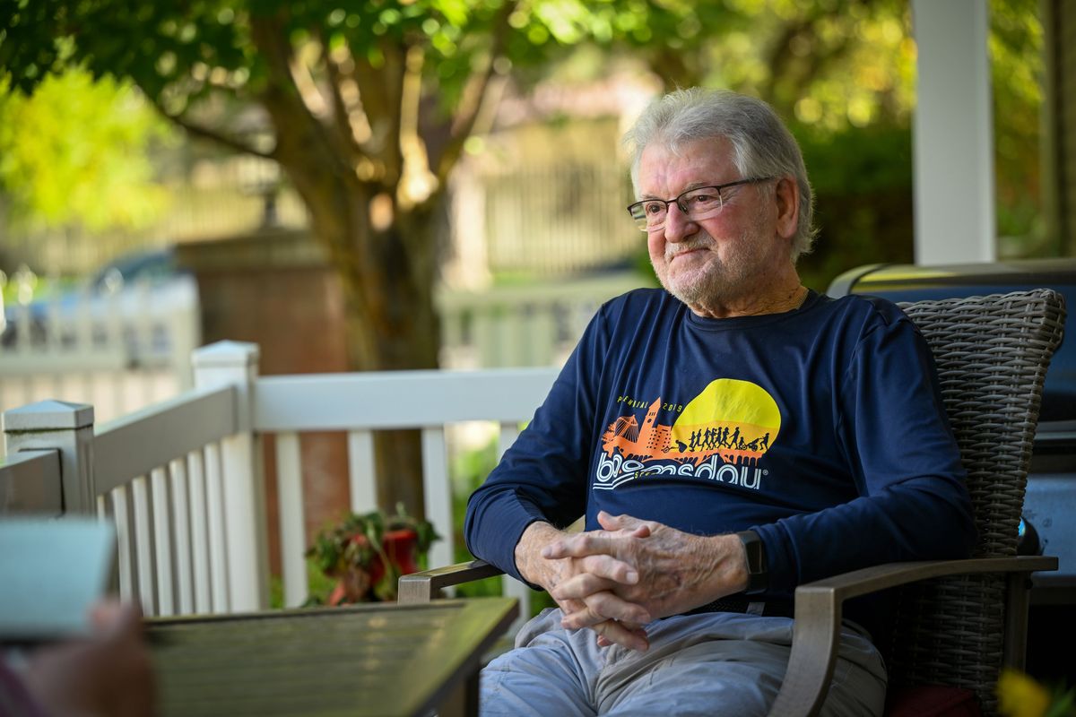 Robert Maudlin is a Bloomsday perennial, shown at his home in north Spokane on Sept. 30.  (Jesse Tinsley/THE SPOKESMAN-REVIEW)