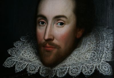 A detail of the newly discovered portrait of William Shakespeare, presented by the Shakespeare Birthplace Trust, on Monday. (Associated Press / The Spokesman-Review)