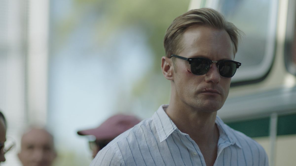 Alexander SkarsgÃ¥rd in the movie “Infinity Pool”  (NEON FILMS)