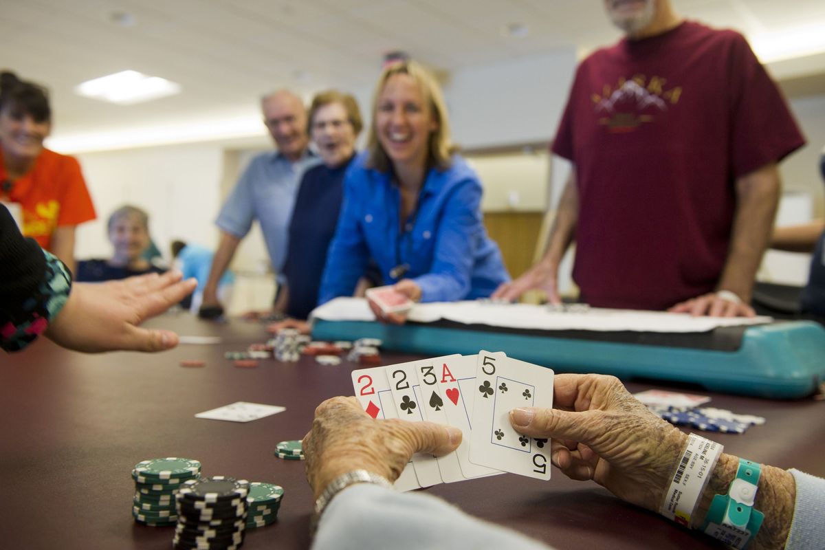 Playing cards is a therapy used to strengthen body and mind at Sutter Rehabilitation Institute.