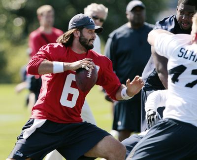 Seattle Seahawks quarterback Charlie Whitehurst is scrambling to learn the team’s new offense. (Associated Press)
