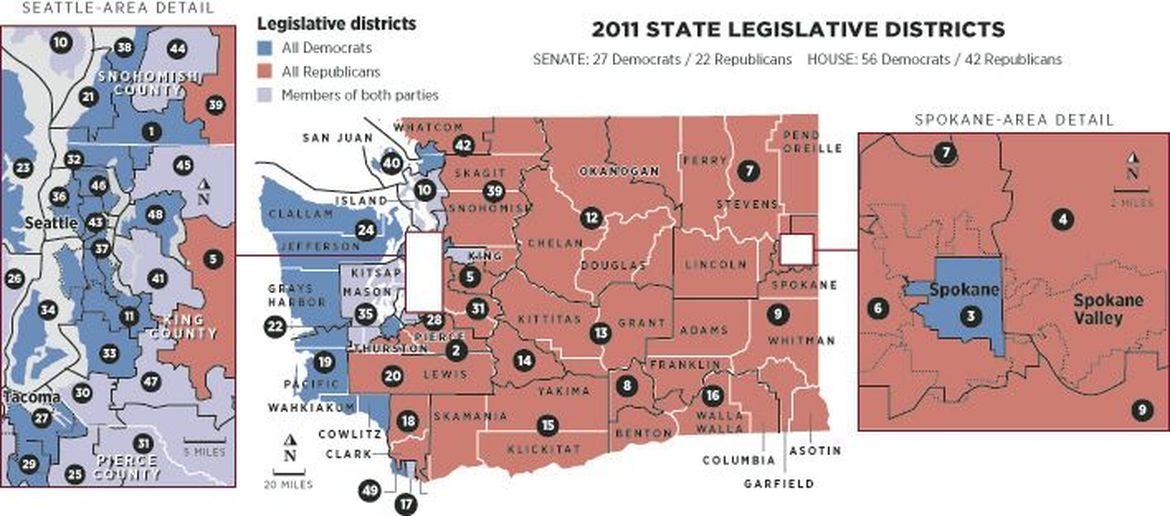 State Legislative Districts Nov. 23, 2020 The SpokesmanReview
