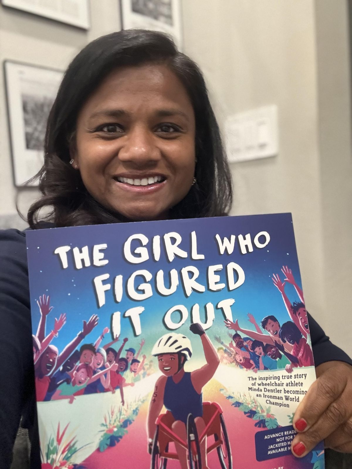 Minda Dentler with her new book, “The Girl Who Figured It Out.”  (Courtesy of Sourcebooks)
