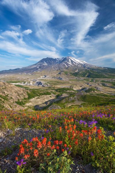 Spokane photographer Craig Goodwin took this photo of Mount St. Helens from a trail in the national monument. Goodwin believes a photo that won First Place in the Washington Trail Association’s annual photo contest was taken from an area closed to the public. “I could care less about the photo contest,” Goodwin said. “It’s more about my experience of seeing all those people out in the middle of the wildflowers at Saint Helens.” (Craig Goodwin / Courtesy)
