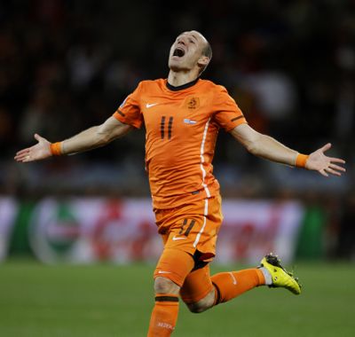 Arjen Robben is a key man for Netherlands in the World Cup final against Spain. (Associated Press)
