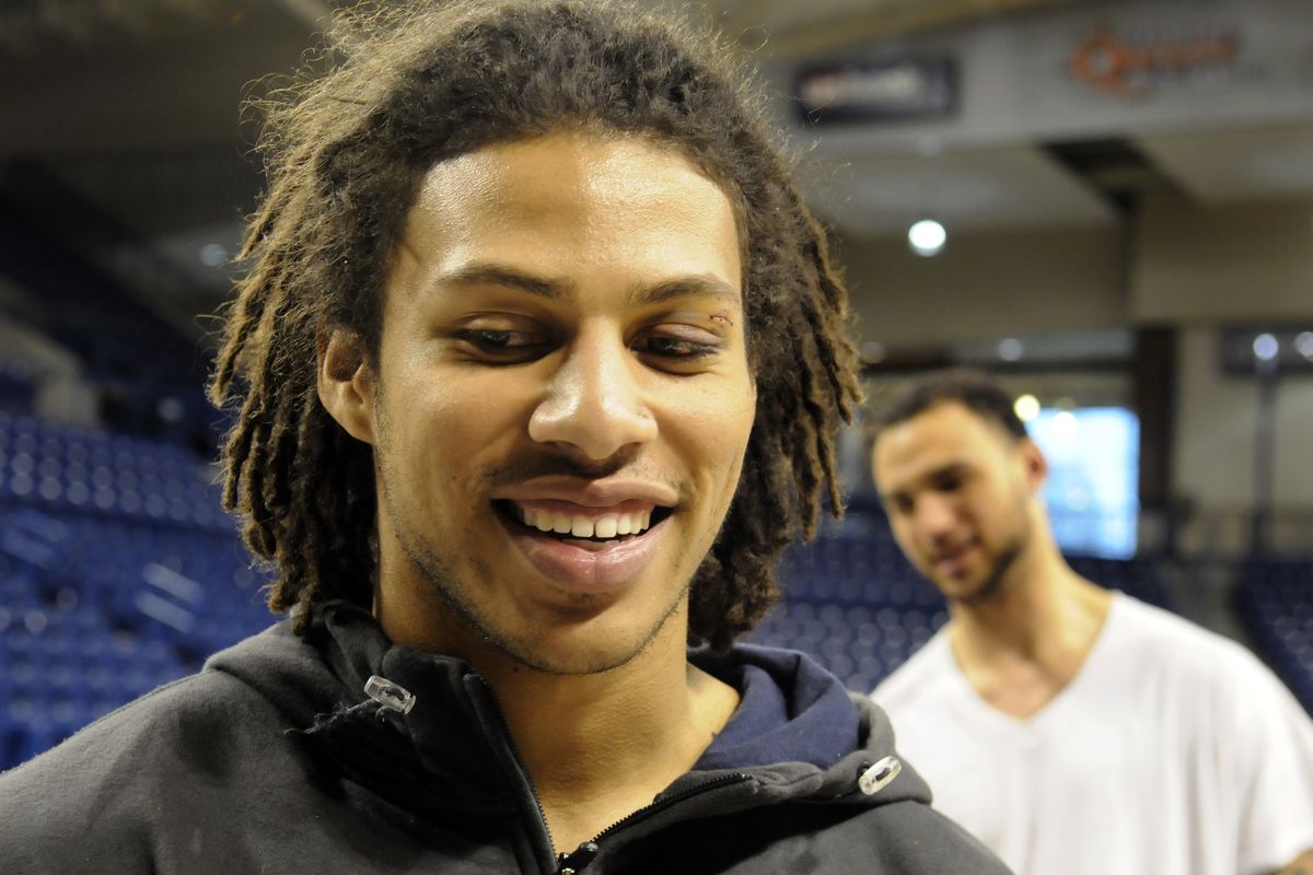 Gonzaga guard Steven Gray and center Robert Sacre were all smiles about the Bulldogs 11th seed in the NCAA Men