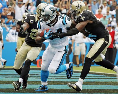 DeAngelo Williams (34) is one of a trio of capable backs for the Carolina Panthers. (Associated Press)