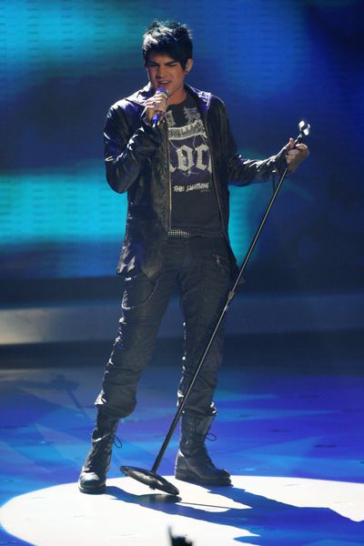 In this photo released by FOX, Adam Lambert performs in front of the judges on “American Idol” last Tuesday in Los Angeles.  (Associated Press / The Spokesman-Review)