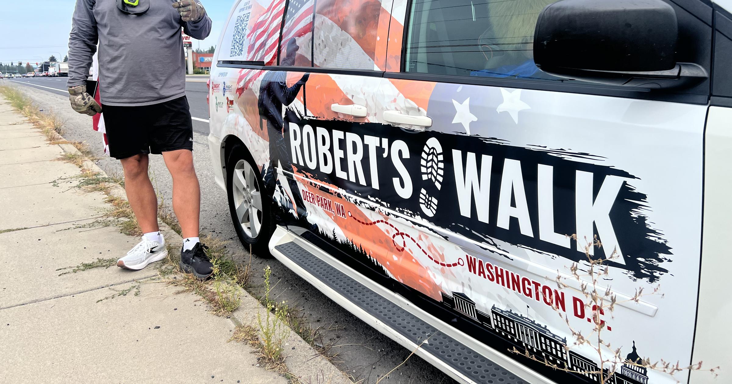 ‘More than just a walk’: Man starts journey from Deer Park to DC to raise money for veterans memorial