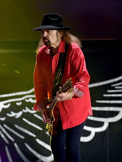 Gary Rossington of Lynyrd Skynyrd performs onstage during the 2018 iHeartRadio Music Festival at T-Mobile Arena in Las Vegas.  (Kevin Winter/Getty Images North America/TNS)