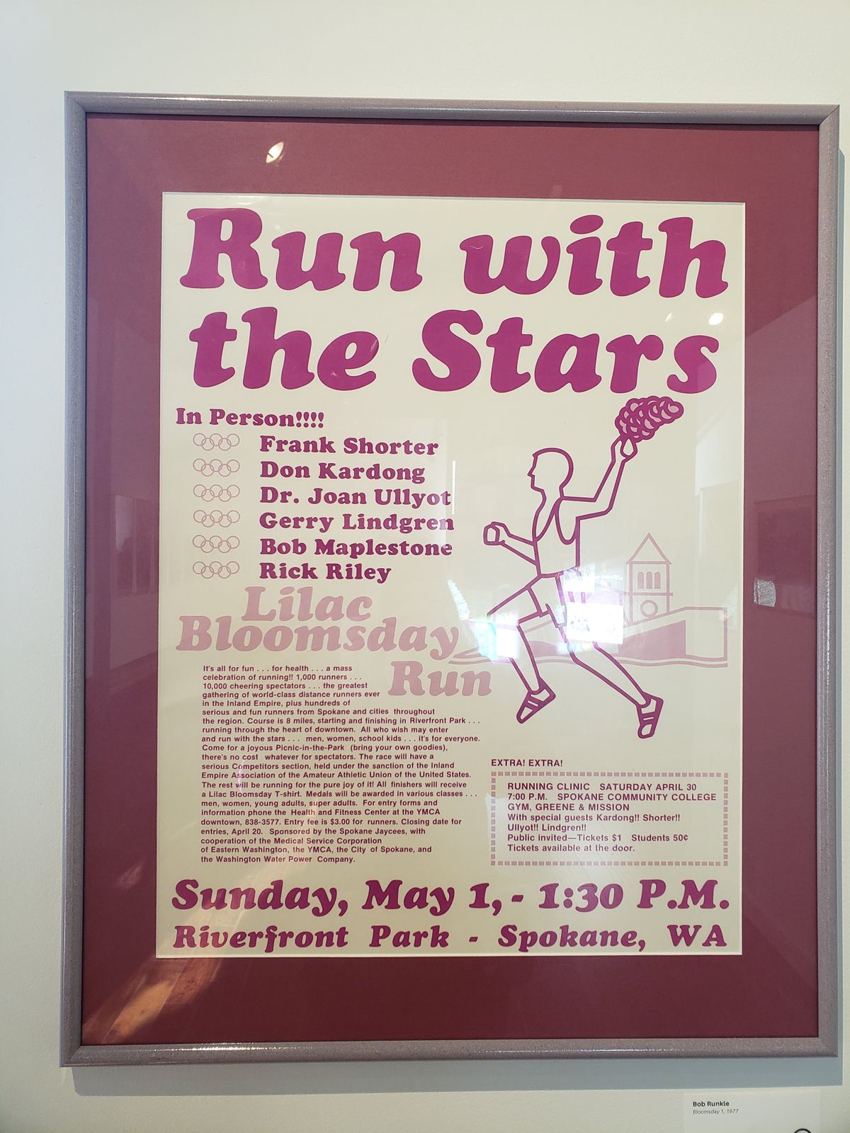 The first Bloomsday poster on display as part of “50 Years of Movement” at Terrain Gallery.  (Azaria Podplesky/For The Spokesman-Review)
