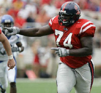 Mississippi left tackle Michael Oher is a big fan of fairy tales.
(Associated Press / The Spokesman-Review)