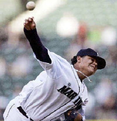 Mariners counting Felix Hernandez's pitches.
 (Associated Press / The Spokesman-Review)