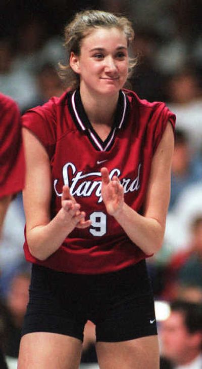 
Kerri Walsh was a freshman on the 1997 Stanford team that won the NCAA championship at the Arena. She has since turned to the outdoor game, in which she and playing partner Misty May-Treanor have set several records and won the 2004 Olympic gold medal. 
 (File / The Spokesman-Review)