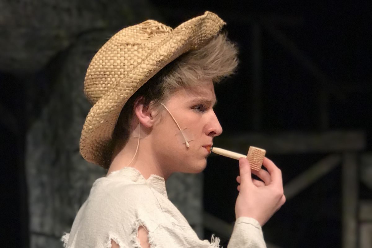 Trenton Klinkefus is Huck Finn in Apire Community Theatre’s production of “The Adventures of Tom Sawyer,” running Friday through April 30 at the Salvation Army Kroc Center in Coeur d’Alene. (Trigger Weddle)