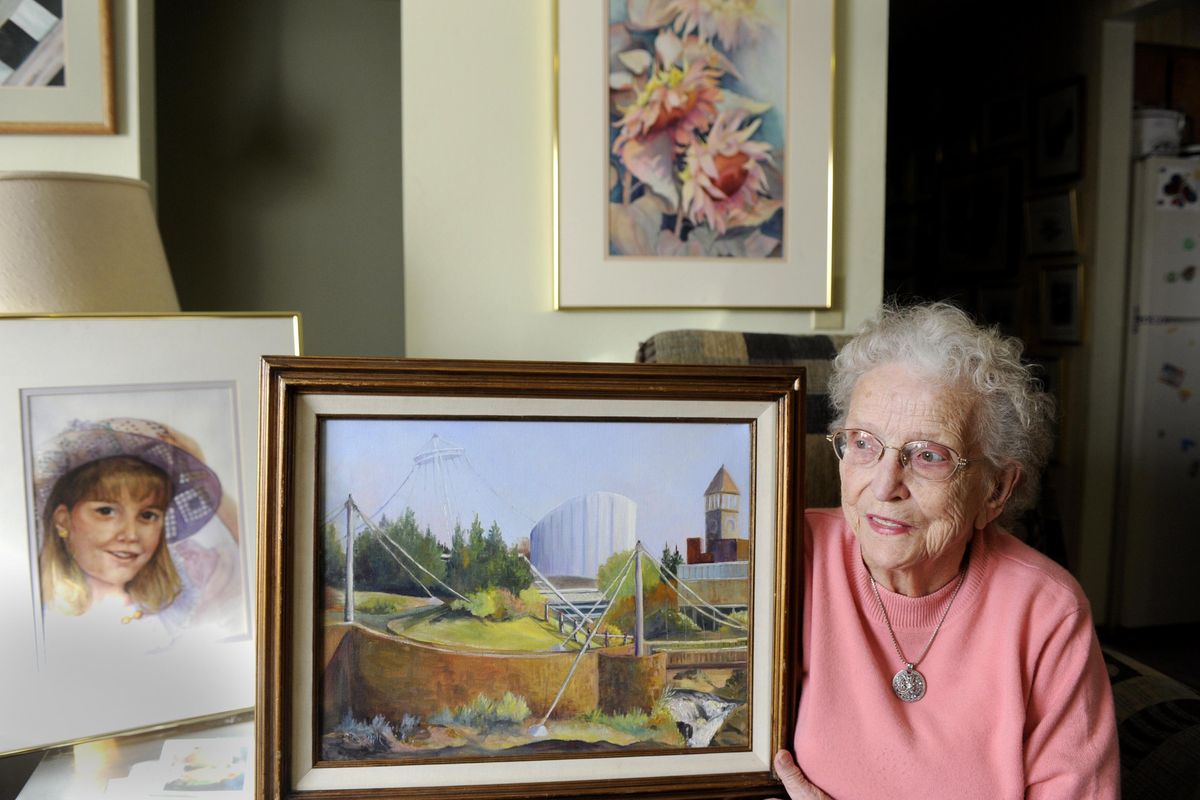 Spokane artist Emma Randolph, seen here in 2009, known for her oils, pastels, watercolors and pencil died Monday. (Jesse Tinsley / The Spokesman-Review)