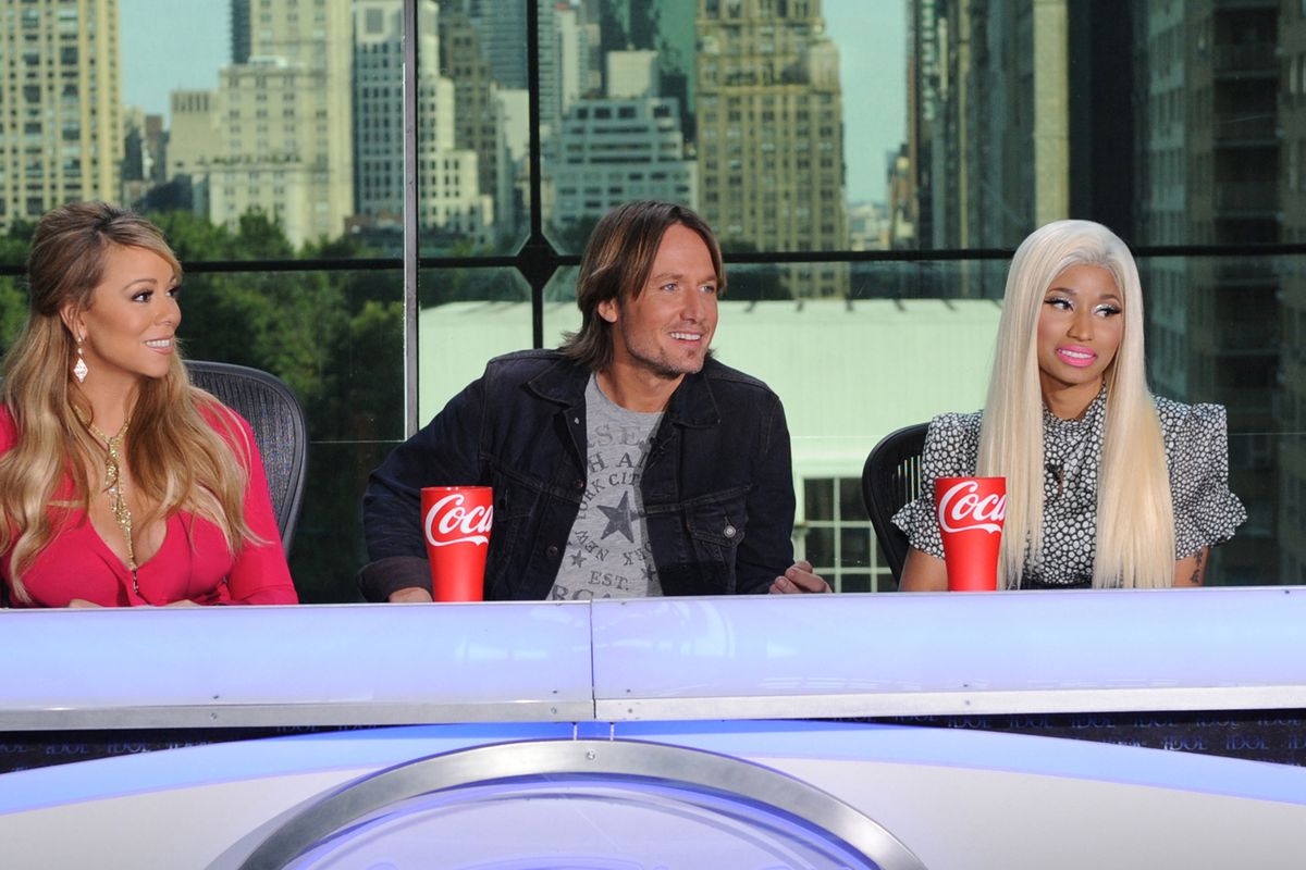 Mariah Carey, Keith Urban and Nicki Minaj on “American Idol.”