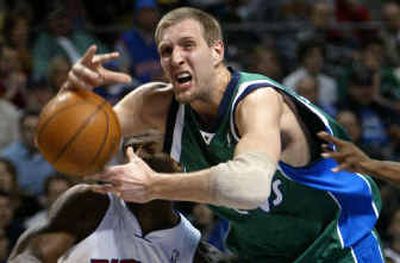 
The departure of best friend Steve Nash forced Mavericks forward Dirk Nowitzki, above, to learn some different ways to score. 
 (Associated Press / The Spokesman-Review)