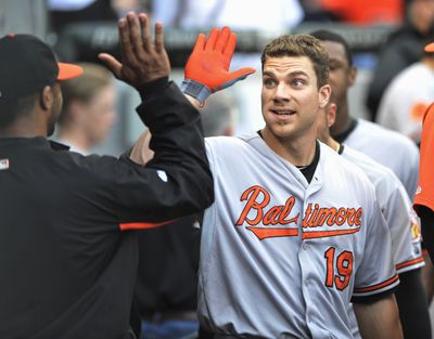 Baltimore slugger Chris Davis (19) has had a breakout season and will start at first base in the All-Star game. (Associated Press)