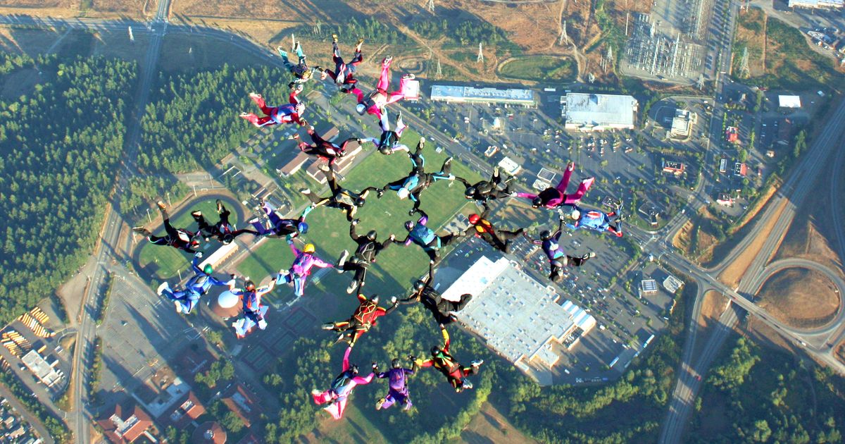 Sky diving record set at lupus benefit The SpokesmanReview