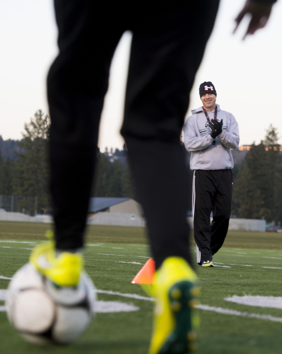 St. George’s girls coach Mark Rickard started the girls program from scratch. (Colin Mulvany / The Spokesman-Review)