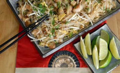 Classic Pad Thai, a hearty noodle dish, is a mix of rice noodles, onions, garlic, tofu, shrimp and various other flavors.
(Photos by Jesse Tinsley / The Spokesman-Review)