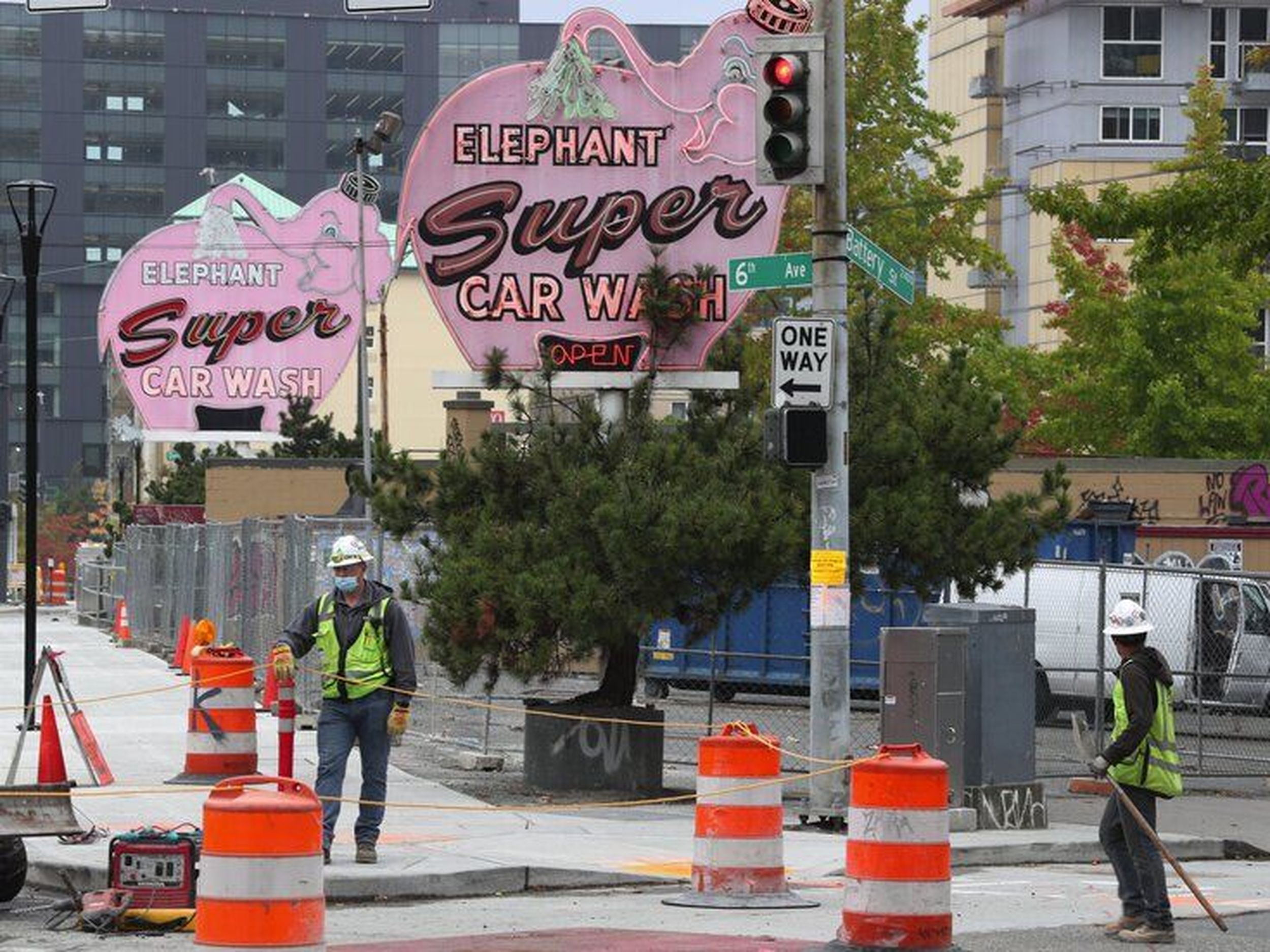 A demolition permit has been filed for the Elephant Car Wash. What