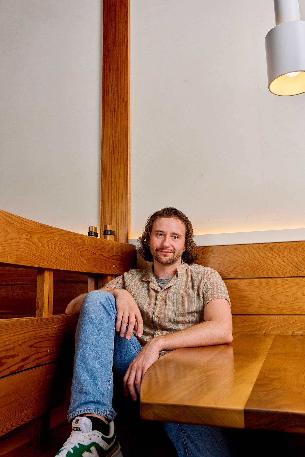 Danny Cron, a restaurant server in Los Angeles, has changed jobs twice since going back to work after pandemic restrictions lifted.  (New York Times)