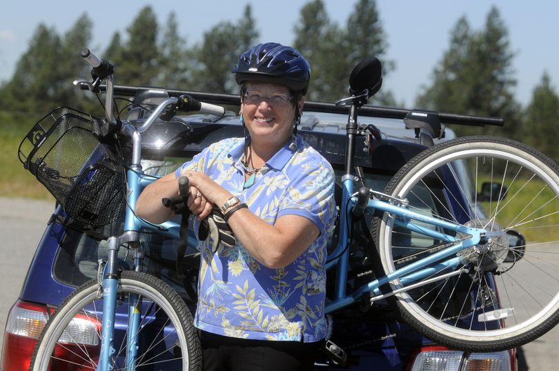 Two year colon cancer survivor Susie Leonard-Weller is celebrating life and challenging herself post-colostomy by participating in her first triathlon-the Valley Girl Triathlon. J. (J. Rayniak / The Spokesman-Review)