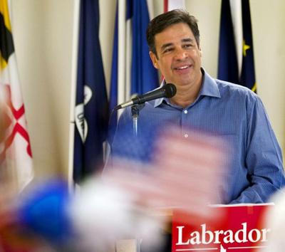 Raul Labrador announces his run for governor Wednesday at the American Legion Hall in Post Falls. (Kathy Plonka / The Spokesman-Review)