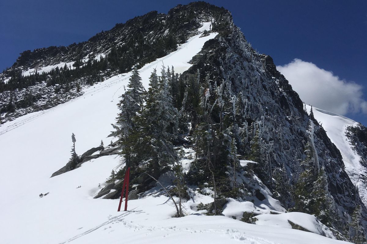 North Twin Peak as seen on Tuesday June 12, 2018. Mike Brede found fresh powder in the North Idaho backcountry on Sunday and Tuesday. (Mike Brede / Courtesy)