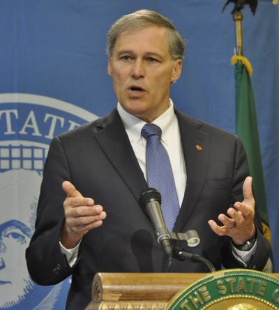 Gov. Jay Inslee announces during a Tuesday press conference that he called a second legislative special session. He also said he was directing his Cabinet to study what state government services would have to be shut down if the Legislature doesn’t pass a budget by July 1. (Jim Camden)