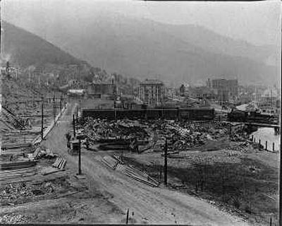 Wallace was severely damaged by a 1910 fire that burned millions of acres. Photo courtesy of the United States Forest Service
 (Photo courtesy of the United States Forest Service / The Spokesman-Review)