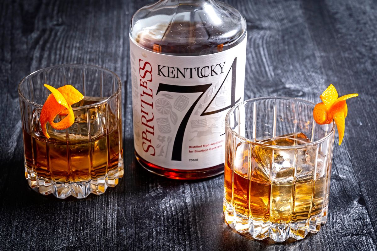 Spiritless’ Kentucky 74 is excellent neat or in an old fashioned or mint julep.  (Scott Suchman/For the Washington Post)