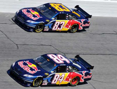 
Red Bull Racing is finally making headway, led by the cars of Brian Vickers, top, and A.J. Allmendinger. Associated Press
 (Associated Press / The Spokesman-Review)