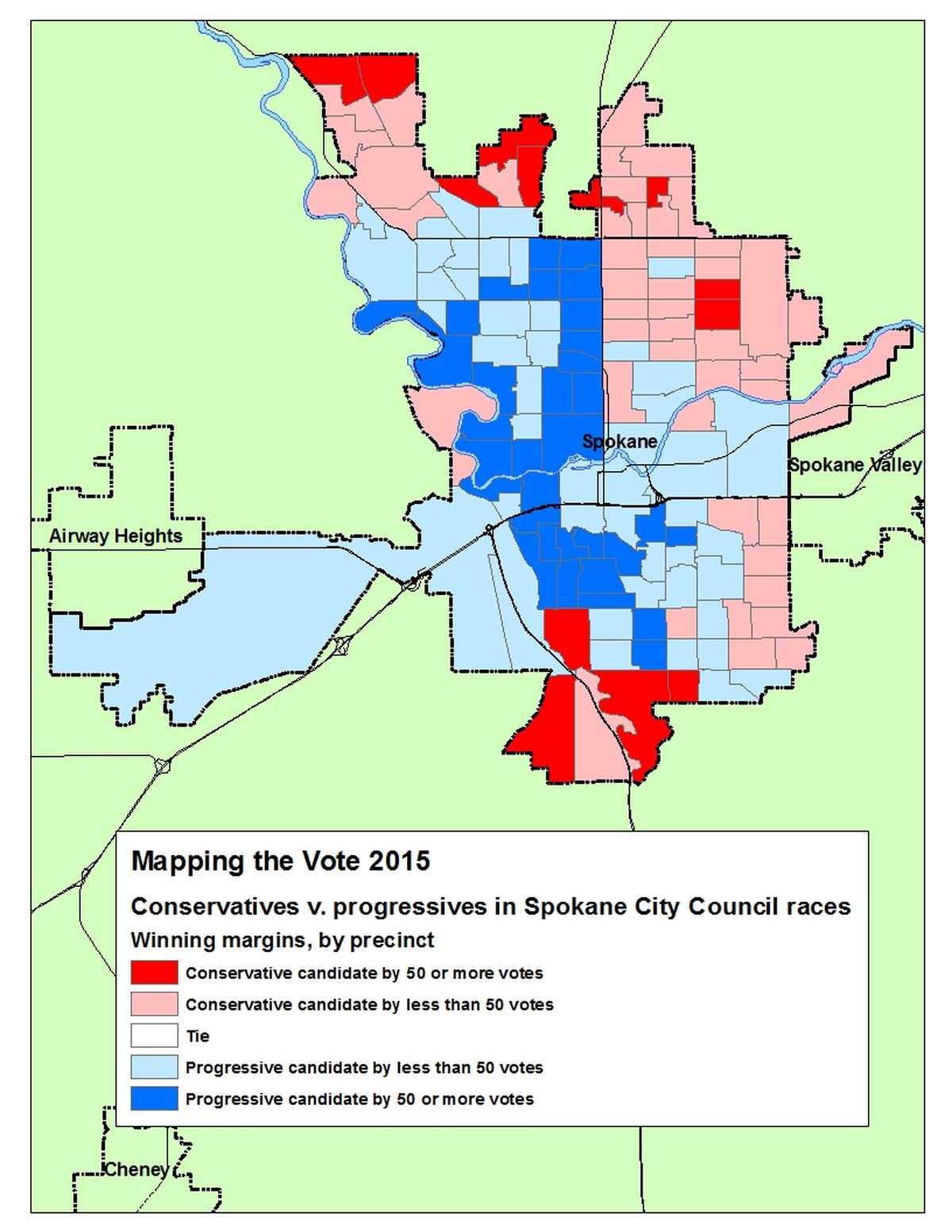 Mapping The Vote Council Races Suggest Conservative Progressive Split In City The Spokesman Review