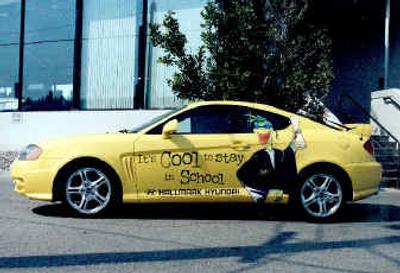 
Hallmark Hyundai is offering a 2004 Hyundai Tiburon as incentive for high school seniors to attain perfect attendance this school year.
 (Photo courtesy of Hallmark Hyundai / The Spokesman-Review)