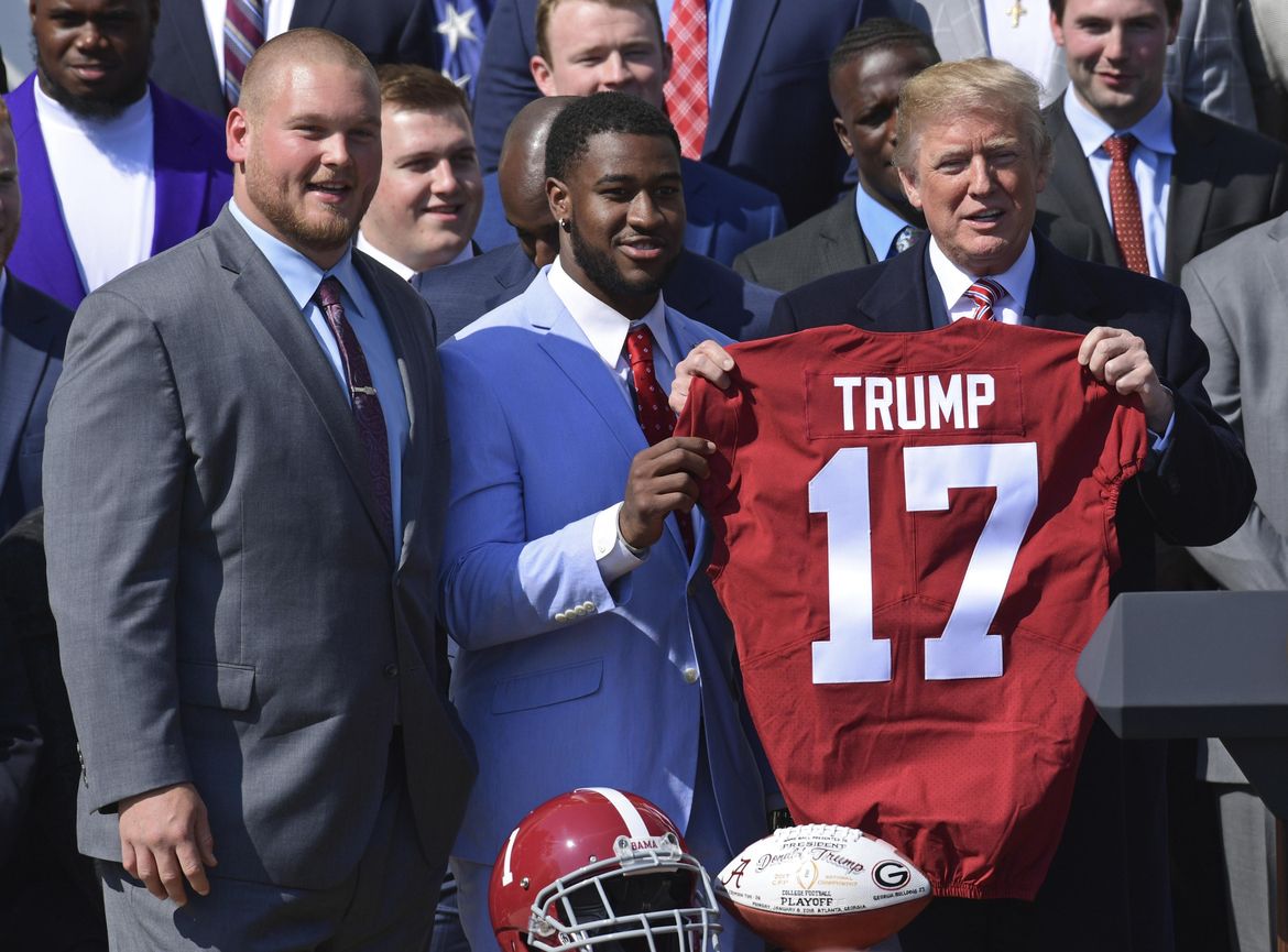 Donald Trump hails championship Alabama football team | The Spokesman ...