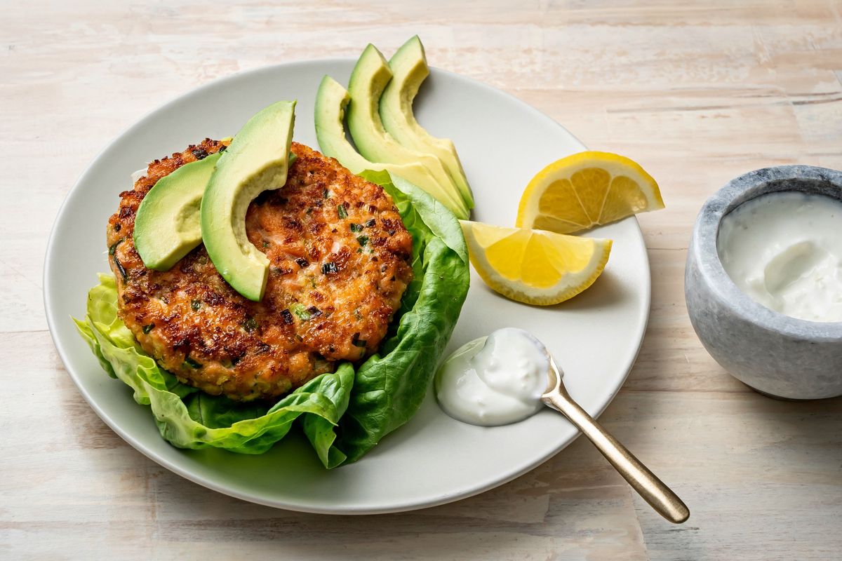This recipe for soy ginger salmon patties is adapted from Betty Crocker’s “Simply Delicious Diabetic Cookbook.”  (Scott Suchman/For the Washington Post)