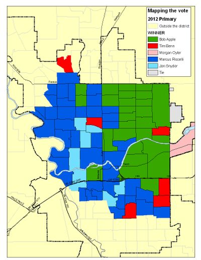 This is a map of the 3rd District House race, based on the numbers from election night (Jim Camden)