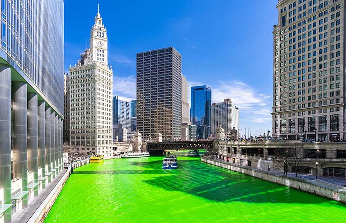 st patricks day green water st louis